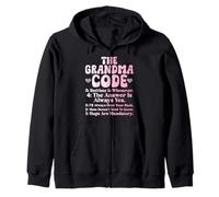 The Grandma Code Mother's Day Grandmother Granny Grandmom Zip Hoodie