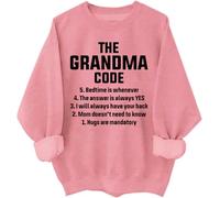 The Grandma Code Sweatshirt, The Grandma Code Shirt, Grandma Sweatshirts, Funny Grandma Gift Sweatshirt Pink