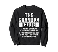 The Grandpa Code Cool Grandfather Joke Fathers Day Funny Sweatshirt