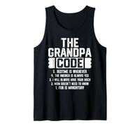 The Grandpa Code Cool Grandfather Joke Fathers Day Funny Tank Top