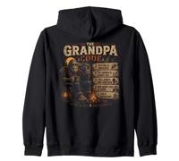 The Grandpa Code Funny Bigfoot Camping Humor Quote Zip Hoodie