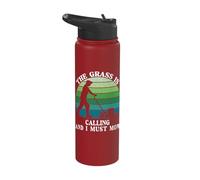 The Grass is Calling and I Must Mow Stainless Steel Insulated Water Bottle