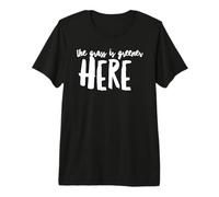 The Grass is Greener Here Positive Optimism Minimalist Tee Premium T-Shirt