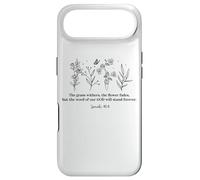 The grass withers the flower fades but the word of our God Case for iPhone Air