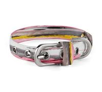 The Gray Fox's Little Den in The Pink Peony Field Pet Collar, Oxford Cloth Pet Collar 7.9-10.4 Inch, Soft Breathable Adjustable Dog Collar with Safe Buckle, Durable Wear-Resistant Collar for Puppy Dog