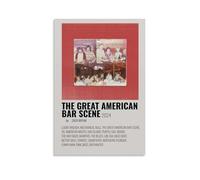 The Great American Bar Scene by Zach BryanCanvas Posters for Bedroom Wall Art Decor Posters Prints Art Poster Print Painting Retro Home Wall Decor Picture Bedroom20x30inch(50x75cm) Unframe-style
