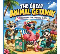 The Great Animal Getaway.: 30 Laugh-Out-Loud Coloring Book Vacation Adventures Featuring Famous Landmarks, Tropical Destinations, Cruises, and Travel Mishaps
