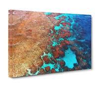 The Great Barrier Reef Coral Canvas Print | Gallery Wrapped 30mm Frame Wall Art | 30x20 inches | Ready to Hang | Modern Picture | Living Room Bedroom Lounge Office