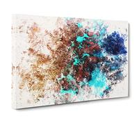 The Great Barrier Reef Coral Watercolour Canvas Print | Gallery Wrapped 30mm Frame Wall Art | 24x16 inches | Ready to Hang | Modern Picture | Living Room Bedroom Lounge Office