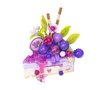 The Great British Bake-Build: 349-Piece Collectible Cake Slices Building Set | Create Showstopper Cake by Completing 7 Series | Medium Construction Blocks (Purple Grape Vineyard(357pcs))