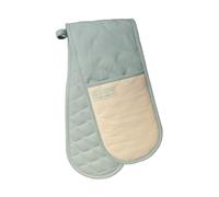 The Great British Bake Off Cotton Textiles Kitchen Set, Oven Gloves & Chef Apron, Heat Resistent Pot Holder Cooking Gloves, Official GBBO Logo, Duck Egg Blue, One Size