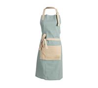 The Great British Bake Off Cotton Textiles Kitchen Set, Oven Gloves & Chef Apron, Heat Resistent Pot Holder Cooking Gloves, Official GBBO Logo, Duck Egg Blue, One Size