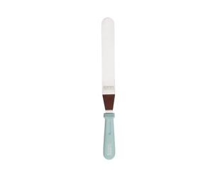 The Great British Bake Off Palette Knife for Baking & Decorating, Offset Spatula for Icing Cakes on Stands, Stainless Steel Body & Bakelite Handle, Official GBBO Branding, Duck Egg Blue, 25cm / 10"
