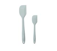The Great British Bake Off Silicone Spatula Set 2 x Soft Plastic Dough Scrapers for Baking and Cooking with Non Stick Pans, Heat Resistant Kitchen Utensils with Official GBBO Branding, Duck Egg Blue