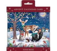 The Great British Card Company Festive Friends Advent Seasonal Christmas Calendar Card - 16 x 16cm - 24 Doors