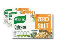 The Great British Kitchen Zero Salt Knorr Stock Cubes Chicken Flavor - Bundle of 3 Boxes, 8x9g Each, Perfect for Enhanced Chicken Stock & Cubes Cooking
