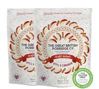 The Great British Porridge Co. Gluten-Free Instant Porridge, Apple & Cinnamon, Vegan, High Fibre, 2 x 385g Pouch