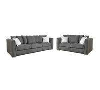 The Great British Sofa Company Edinburgh 3 Seater And 2 Seater Dark Grey Sofas