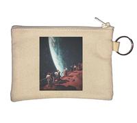 The Great Canyon of Outer Space Key Chain Coin Purse Beige