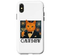 The Great Catsby - Funny Retro Cat Parody Case for iPhone X/XS