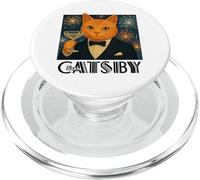 The Great Catsby - Funny Retro Cat Parody PopSockets PopGrip for MagSafe