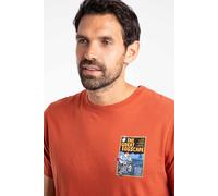The Great Eggscape Back Print Artist T-Shirt Weird Fish Orange XXL