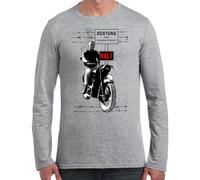 The Great Escape Achtung Long Sleeve T-Shirt Featuring Steve McQueen L/Light Grey