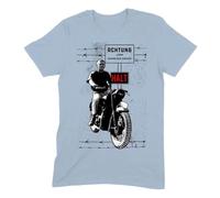 The Great Escape Featuring Steve McQueen Men's T-Shirt XL/Light Blue