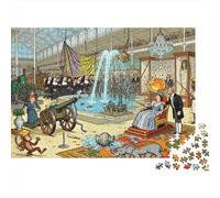The Great Exhibition Crystal Palace Wooden Jigsaw Puzzle Waterproof 1000 Piece Puzzles for Adults Gifts Colourful Home Decoration