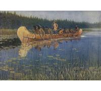 The Great Explorers. Radisson. Pierre-Esprit Radisson. After a work by American artist Frederic Sackrider Remington 1861 1909. This image is number four in Remington's Great Explorers series of 1905