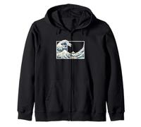 The Great Fibonacci Wave Mathematics Enthusiast Zip Hoodie