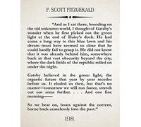 The Great Gatsby Art Prints by F Scott Fitzgerald - Last Page Classic Novels Literary Print Office Wall Decor | Motivational Great Gatsby Gifts Inspirational Wall Art (8.3 x 11.7 (A4), Ivory)