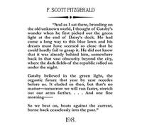 The Great Gatsby Literary Print Book Wall Art F. Scott Fitzgerald Quote Book Poster Literature Gift (16 x 20, White)