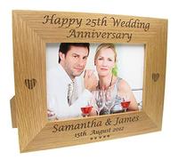 The Great Gifts Company Engraved 40th Ruby Anniversary Oak Photo Frame
