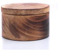The Great Indian Bazaar Beautiful Handmade Decorative Mango Wood Sugar Bowl with Lid for Salt Spice Herb Loose Leaf Tea Storage Table Countertop Container Novelty Home & Kitchen