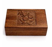 The Great Indian Bazaar Birthday Gift Ideas Handmade Decorative Wooden Jewellery Keepsake Box Jewellery Organizer Treasure Chest Trinket Holder Watch Storage Box 8 x 5 Inches Anniversary Housewarming