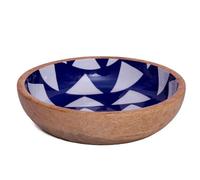 The Great Indian Bazaar Handmade 20 x 5 cms Decorative Mango Wood Snack Serving Bowl for Dry Fruits Chips Coffee Table Countertop Display Key Bowl Tableware Kitchen Living