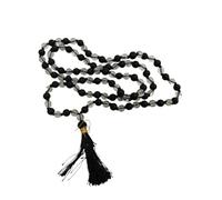 The Great Indian Store Crystal Black & White Beads Jaap Mala For Men, Women daily prayer for health & wealth, positive energy pack of 1