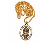 The Great Indian Store Lord Hanuman Bajrangbali Pendant with Golden Chain Unisex Pack of 1