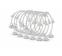 The Great Indian Store Traditional Kashmiri Ghungroo Latkan Bangles for Women (Set of 8 Pcs), 2.6 inches, Metal, no gemstone