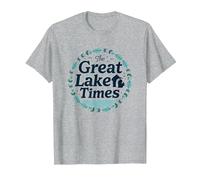 The Great Lake Times: Coastal Nostalgia T-Shirt, Men, Heather Grey, M