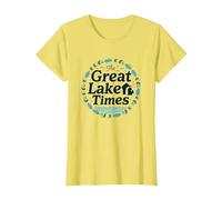 The Great Lake Times: Coastal Nostalgia T-Shirt, Women, Lemon, M