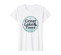 The Great Lake Times: Coastal Nostalgia T-Shirt, Women, White, M