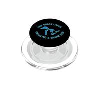 The Great Lakes Michigan Unsalted And Shark Free Vintage PopSockets PopGrip for MagSafe