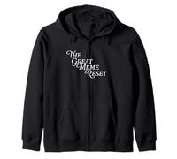 The Great Meme Reset Funny Gen Z Throwback Less AI Nostalgia Zip Hoodie