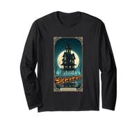 The Great Night Spooky Haunted House Scene Long Sleeve T-Shirt