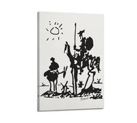 The Great Painter Pablo Picasso Minimalist Painting ''Don Quixote'' Decorative Art Poster Canvas Wall Art Decor Living Room Modern Family Bedroom 08x12inch(20x30cm) Frame-style