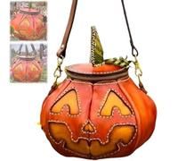 The Great Purely Handmade Leather Pumpkin Bag, For Lasting Durability, Suppleness, And A Timeless Vintage Appeal，Elevating Your Outfit Effortlessly,1pcs