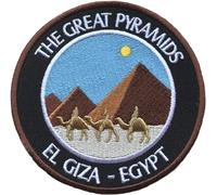 The Great Pyramids of Giza Patch (3.5 Inch) Egypt Embroidered Iron-on or Sew-on Badge Travel Egypt Souvenir Emblem DIY Gift Patches