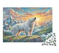The Great Pyrenees 1000 Piece Adult Jigsaws: White Dog in Mountains Educational Games Suitable for Decompression 38x26cm/1000pcs
